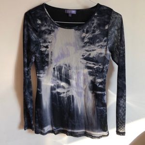 Vivienne Tam lined stretch nylon shirt size S  & L